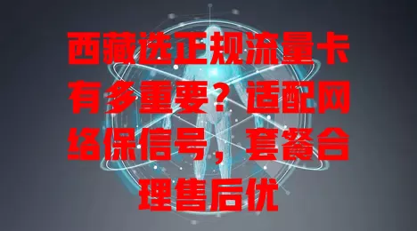 西藏选正规流量卡有多重要？适配网络保信号，套餐合理售后优