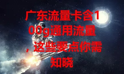 广东流量卡含100g通用流量，这些要点你需知晓