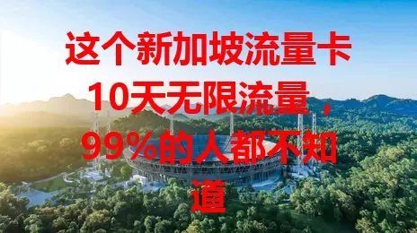 这个新加坡流量卡10天无限流量，99%的人都不知道