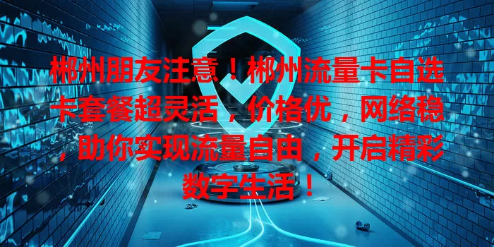 郴州朋友注意！郴州流量卡自选卡套餐超灵活，价格优，网络稳，助你实现流量自由，开启精彩数字生活！