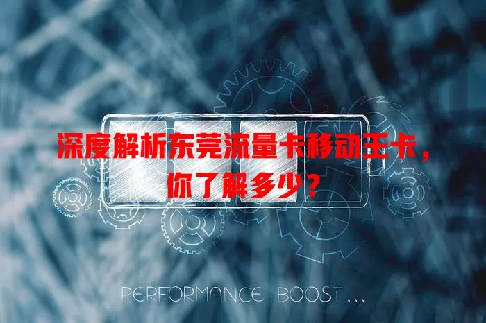 深度解析东莞流量卡移动王卡，你了解多少？