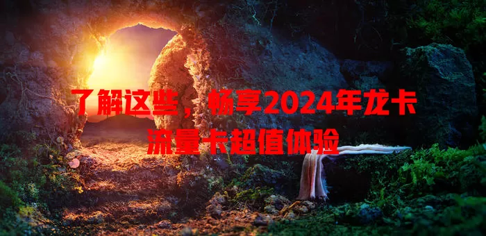 了解这些，畅享2024年龙卡流量卡超值体验