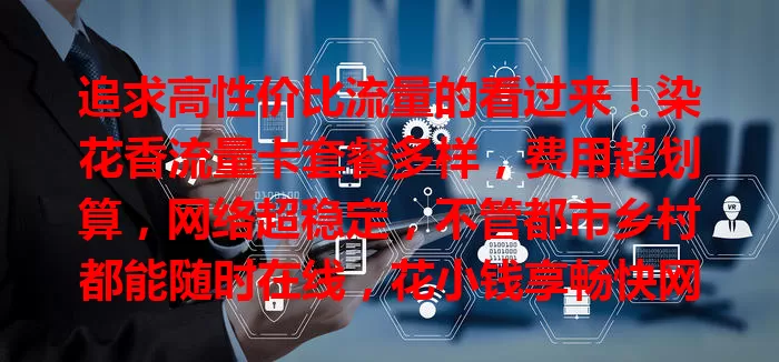 追求高性价比流量的看过来！染花香流量卡套餐多样，费用超划算，网络超稳定，不管都市乡村都能随时在线，花小钱享畅快网络，别再为流量烦恼，快来体验！