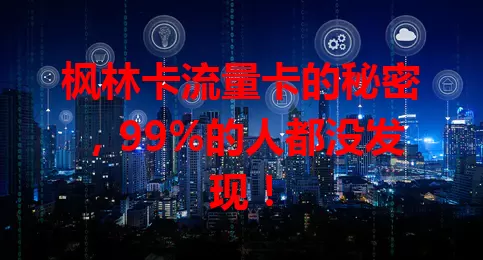 枫林卡流量卡的秘密，99%的人都没发现！