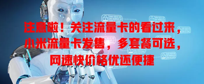 注意啦！关注流量卡的看过来，小米流量卡发售，多套餐可选，网速快价格优还便捷