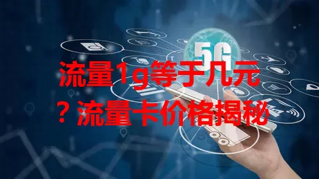 流量1g等于几元？流量卡价格揭秘