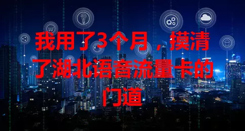 我用了3个月，摸清了湖北语音流量卡的门道