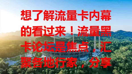 想了解流量卡内幕的看过来！流量黑卡论坛是焦点，汇聚各地行家，分享全面信息与真实体验，能交流解惑，紧跟市场动态，像知识宝库，助你挑到合适流量卡，告别流量烦恼