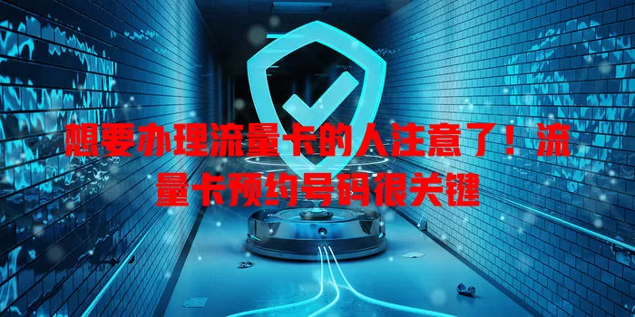 想要办理流量卡的人注意了！流量卡预约号码很关键
