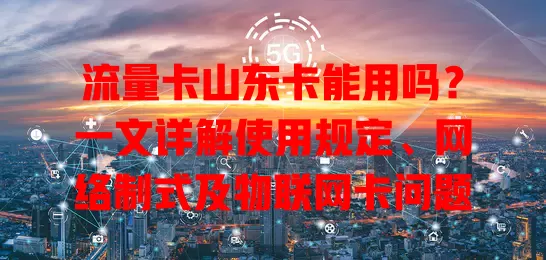 流量卡山东卡能用吗？一文详解使用规定、网络制式及物联网卡问题