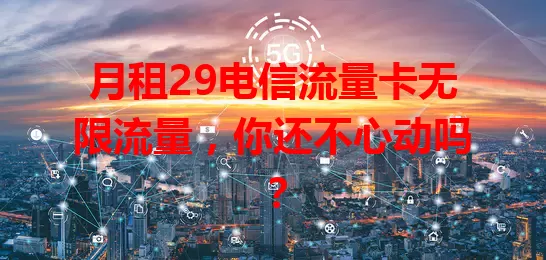月租29电信流量卡无限流量，你还不心动吗？