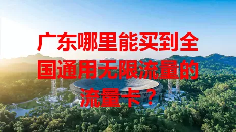 广东哪里能买到全国通用无限流量的流量卡？