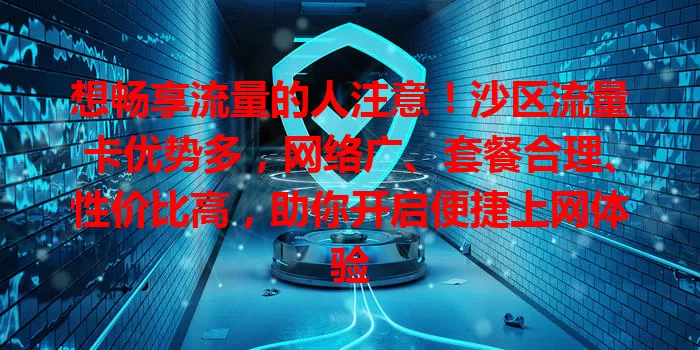 想畅享流量的人注意！沙区流量卡优势多，网络广、套餐合理、性价比高，助你开启便捷上网体验