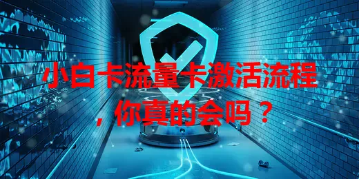 小白卡流量卡激活流程，你真的会吗？