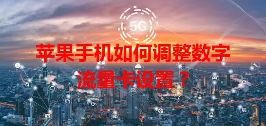 苹果手机如何调整数字流量卡设置？