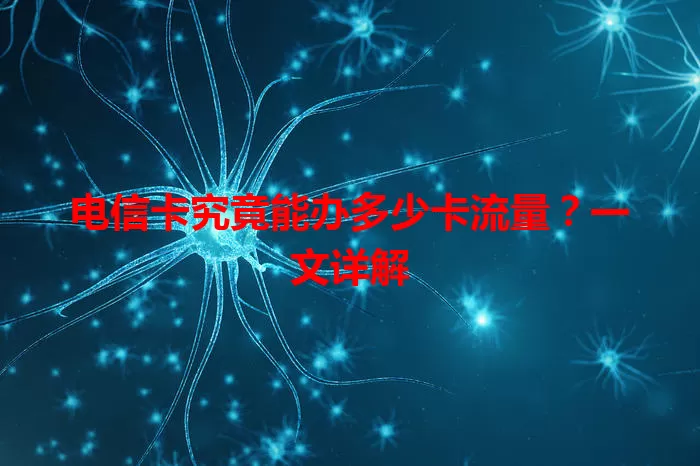 电信卡究竟能办多少卡流量？一文详解