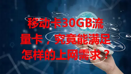 移动卡30GB流量卡，究竟能满足怎样的上网需求？