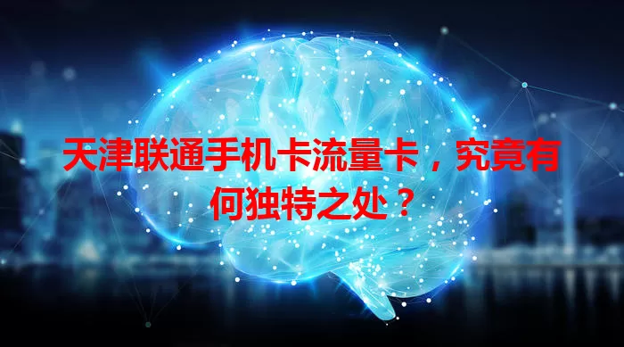 天津联通手机卡流量卡，究竟有何独特之处？