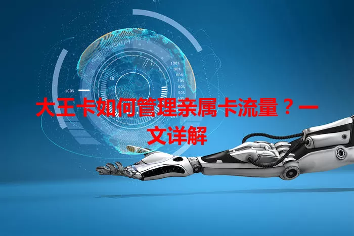 大王卡如何管理亲属卡流量？一文详解