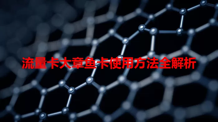 流量卡大章鱼卡使用方法全解析