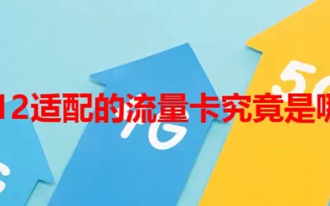 苹果12适配的流量卡究竟是哪张？