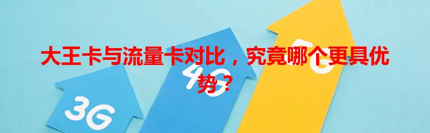 大王卡与流量卡对比，究竟哪个更具优势？