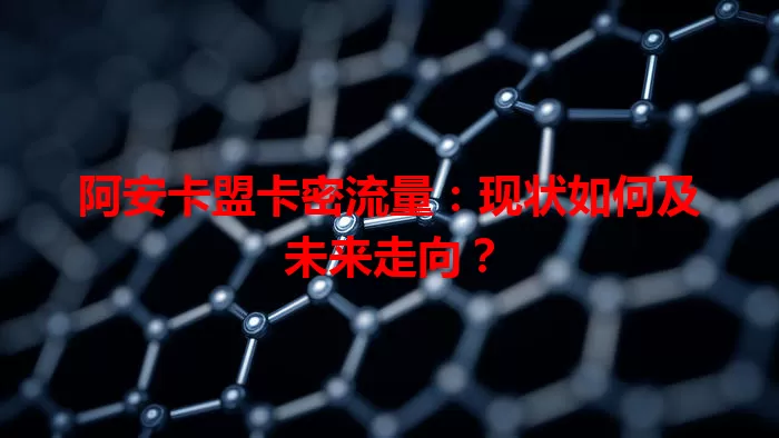 阿安卡盟卡密流量：现状如何及未来走向？