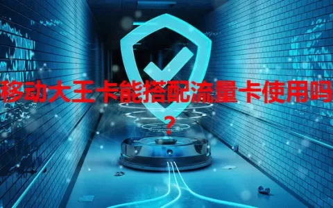 移动大王卡能搭配流量卡使用吗？