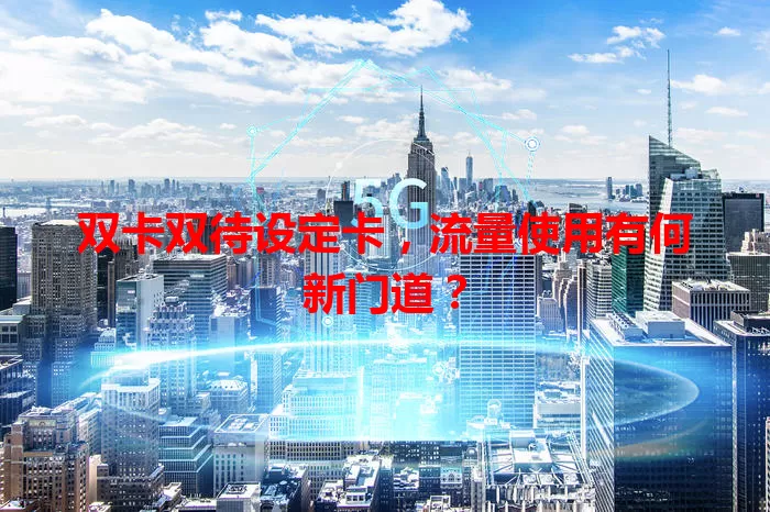 双卡双待设定卡，流量使用有何新门道？