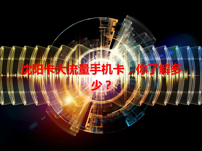 沈阳卡大流量手机卡，你了解多少？