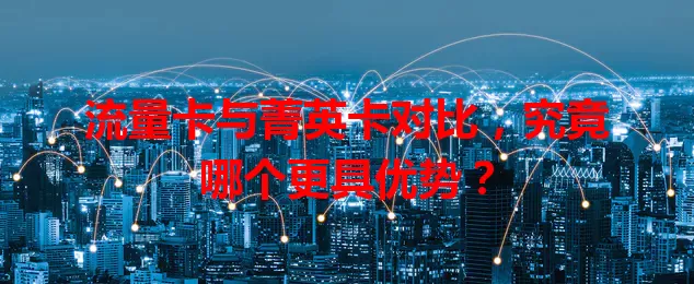 流量卡与菁英卡对比，究竟哪个更具优势？