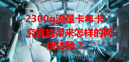 2300g流量卡年卡，究竟能带来怎样的网络体验？