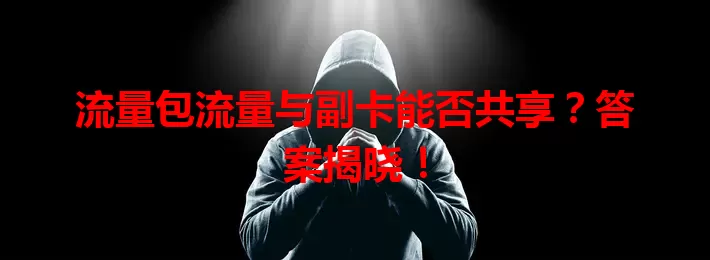 流量包流量与副卡能否共享？答案揭晓！