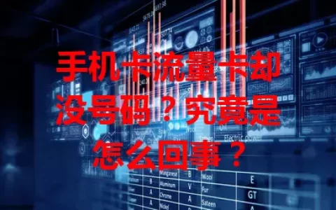 手机卡流量卡却没号码？究竟是怎么回事？