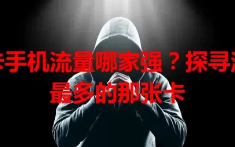 双卡手机流量哪家强？探寻流量最多的那张卡