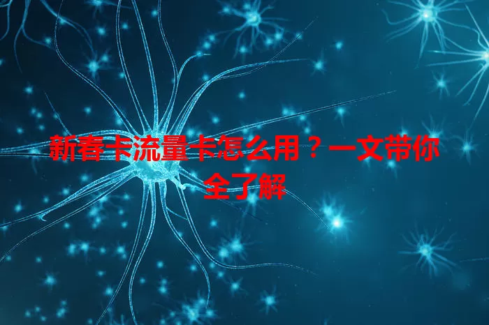新春卡流量卡怎么用？一文带你全了解