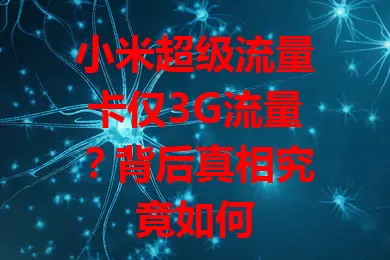 小米超级流量卡仅3G流量？背后真相究竟如何