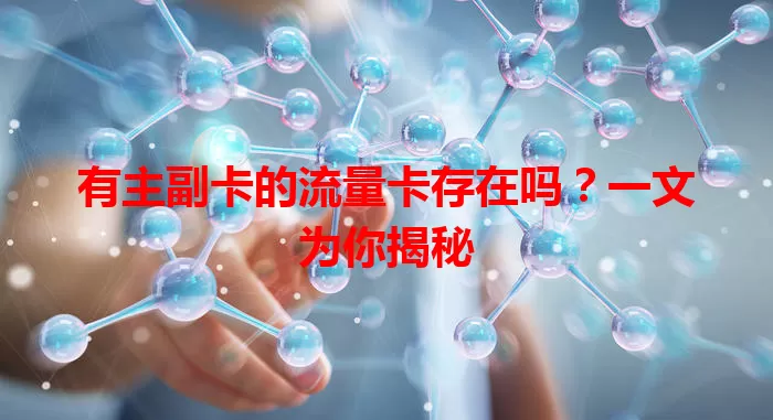 有主副卡的流量卡存在吗？一文为你揭秘